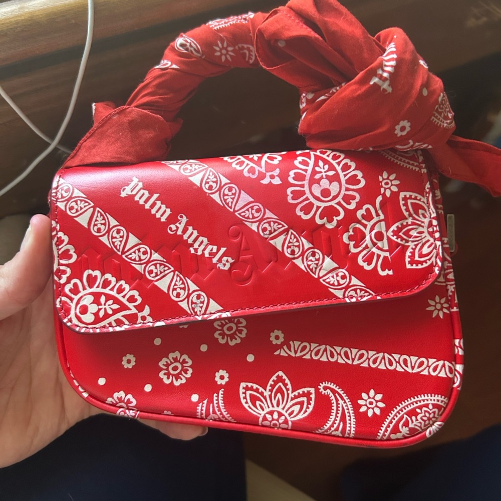 Palm Angels Red Bandana Print Women's Bag